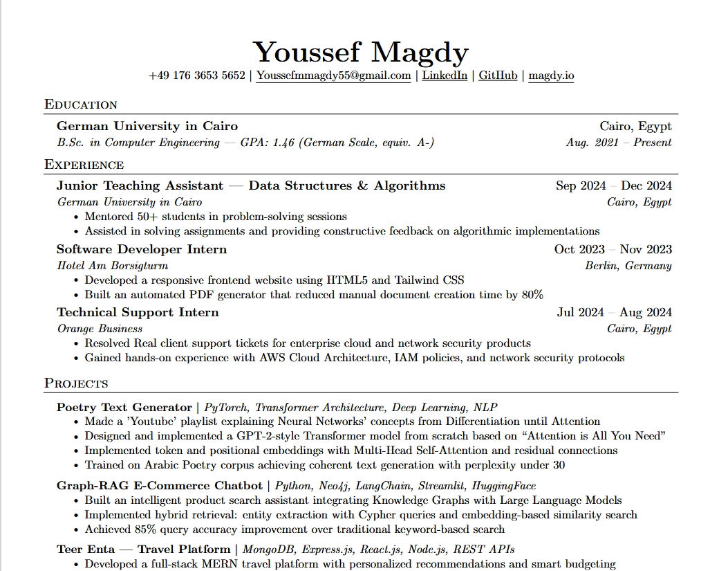 Resume Preview